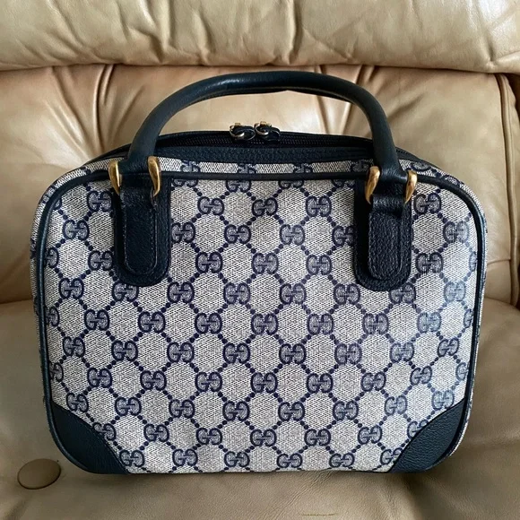 Authentic Gucci Vintage Mini Satchel GG Monogram - Picture 5 of 15